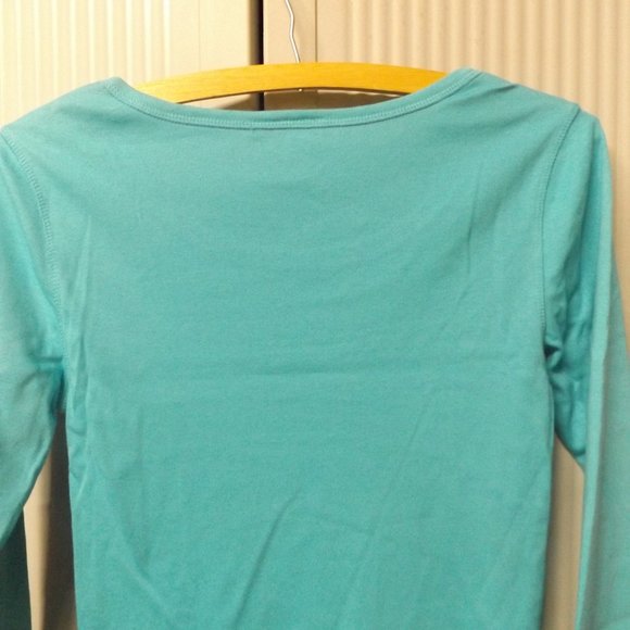 NWT, HAROLD'S XS, LONG SLEEVE, TURQUOISE, PULLOVER SHIRT, CASUAL - Picture 2 of 3